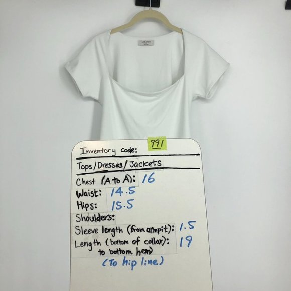 Aritzia Babaton Contour Straight Neck Bodysuit Square-neck cap-sleeve bodysuit L - Picture 15 of 16